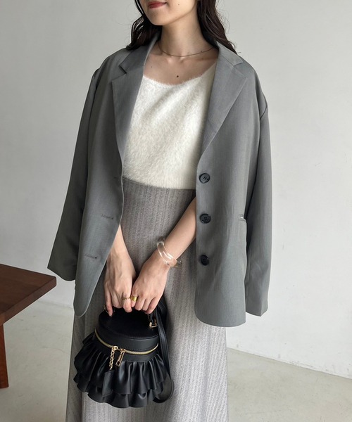 one after another NICE CLAUP（ワンアフターアナザーナイスクラップ）の「サイズ調整可/バックジップフレアスカート/WEB限定（スカート・レディース・グレー系その他/ブラウン系その他/ブラック・SMALL/MEDIUM/LARGE）」の15枚目の写真