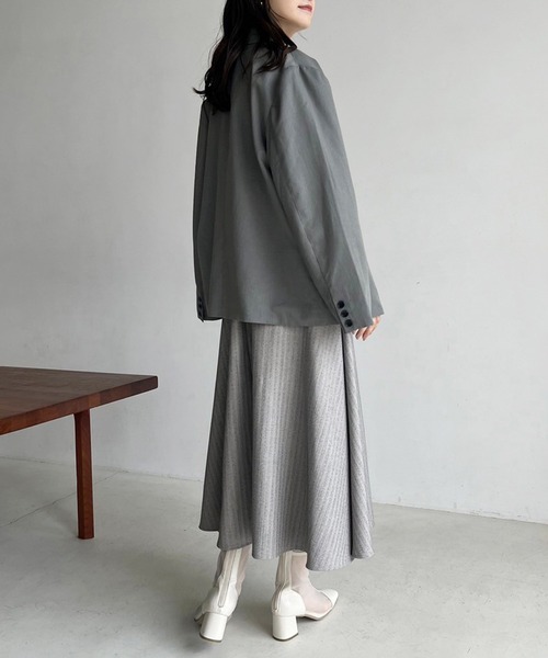 one after another NICE CLAUP（ワンアフターアナザーナイスクラップ）の「サイズ調整可/バックジップフレアスカート/WEB限定（スカート・レディース・グレー系その他/ブラウン系その他/ブラック・SMALL/MEDIUM/LARGE）」の14枚目の写真