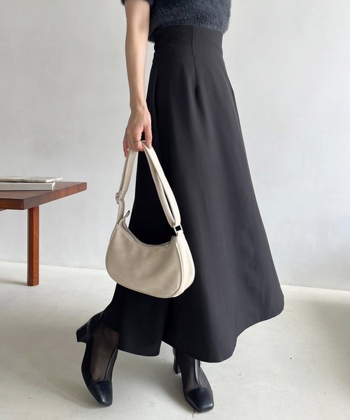 サイズ調整可/バックジップフレアスカート/WEB限定（スカート）｜one