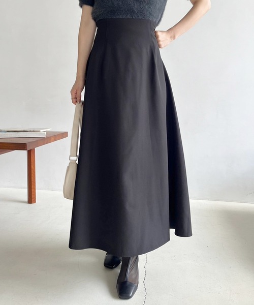 サイズ調整可/バックジップフレアスカート/WEB限定（スカート）｜one