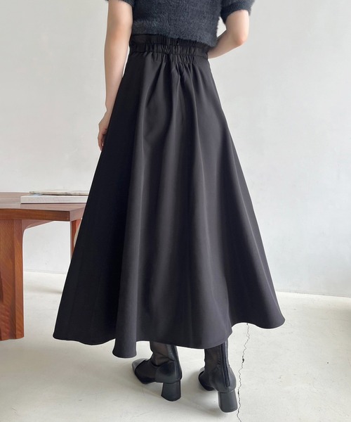 サイズ調整可/バックジップフレアスカート/WEB限定（スカート）｜one