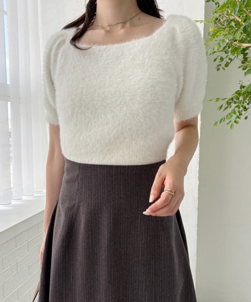 サイズ調整可/バックジップフレアスカート/WEB限定（スカート）｜one