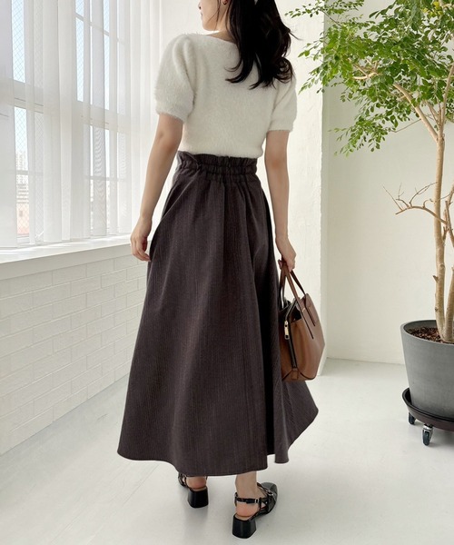 サイズ調整可/バックジップフレアスカート/WEB限定（スカート）｜one