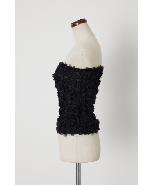 PROVOKE （プロヴォーク）の「ペタルモチーフベアトップ（チューブトップ・レディース・ブラック/ホワイト・FREE）」の5枚目の写真