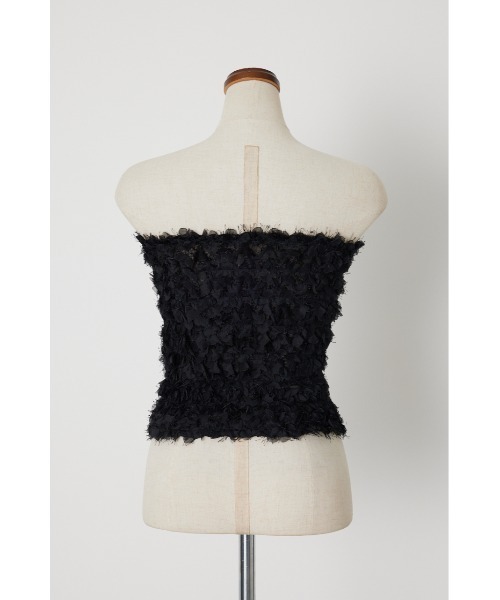 PROVOKE （プロヴォーク）の「ペタルモチーフベアトップ（チューブトップ・レディース・ブラック/ホワイト・FREE）」の6枚目の写真