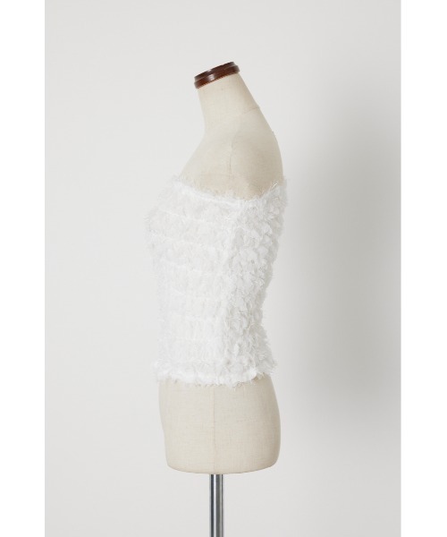 PROVOKE （プロヴォーク）の「ペタルモチーフベアトップ（チューブトップ・レディース・ブラック/ホワイト・FREE）」の10枚目の写真