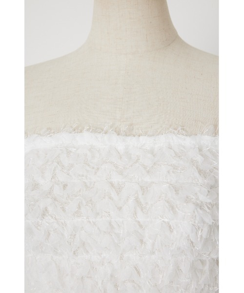 PROVOKE （プロヴォーク）の「ペタルモチーフベアトップ（チューブトップ・レディース・ブラック/ホワイト・FREE）」の12枚目の写真