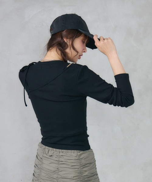 ENVYM(アンビー)の「ダメージピグメントキャップ(キャップ・レディース・ブラック・FREE)」の2枚目の写真