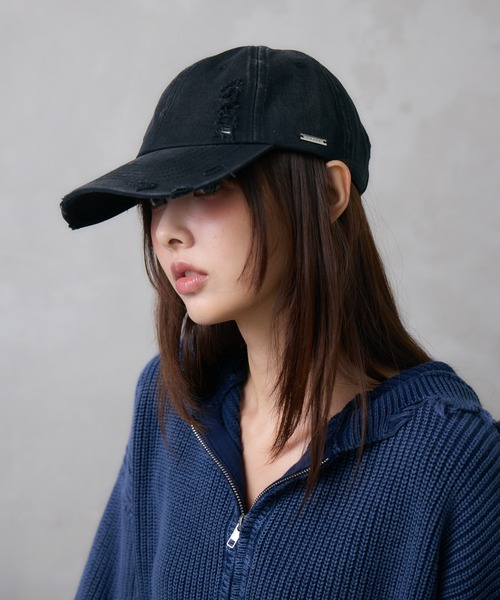 ENVYM(アンビー)の「ダメージピグメントキャップ(キャップ・レディース・ブラック・FREE)」の13枚目の写真