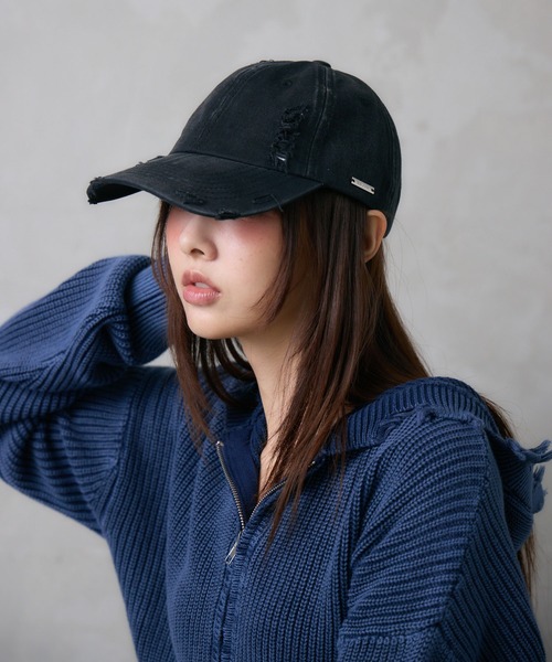 ENVYM(アンビー)の「ダメージピグメントキャップ(キャップ・レディース・ブラック・FREE)」の14枚目の写真