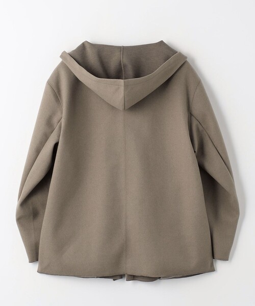 green label relaxing（グリーンレーベルリラクシング）の「フルイド フーディ オーバー カットソー カーディガン（カーディガン/ボレロ・レディース・ブラック/モカ・FREE）」の19枚目の写真