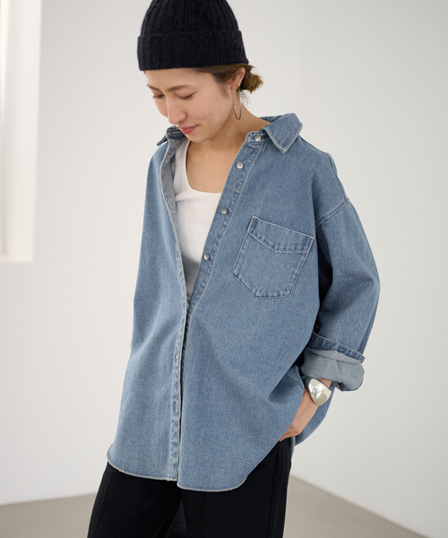 美品 24AW / FRAMeWORK ≪ 追加 ≫ denim シャツ FRAMeWORK（フレームワーク）の「≪追加≫denim シャツ（シャツ