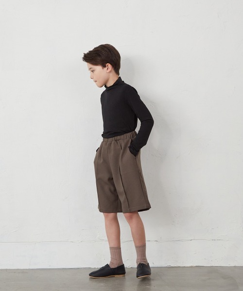 riziere（リジェール）の「センターシームハーフパンツ（ウエスト紐調整）（スーツパンツ・キッズ・カーキ系/グレー/ブラウン/ブラック・90/100/110/120/130/140/150/160）」の20枚目の写真