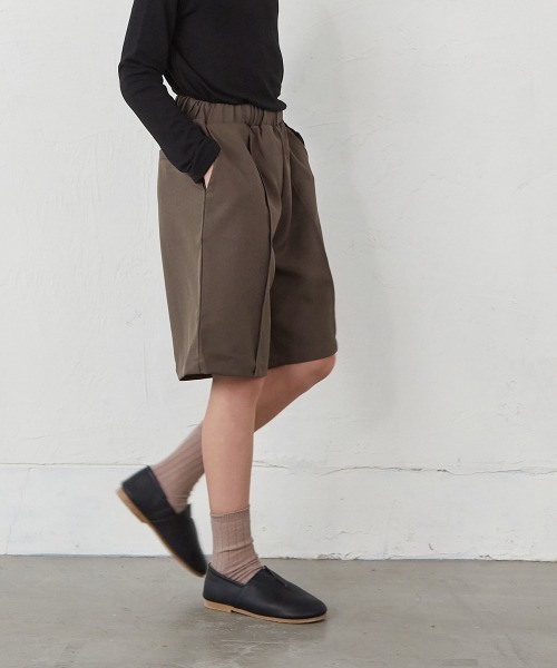 riziere（リジェール）の「センターシームハーフパンツ（ウエスト紐調整）（スーツパンツ・キッズ・カーキ系/グレー/ブラウン/ブラック・90/100/110/120/130/140/150/160）」の21枚目の写真