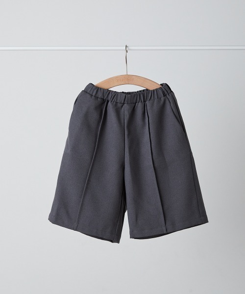 riziere（リジェール）の「センターシームハーフパンツ（ウエスト紐調整）（スーツパンツ・キッズ・カーキ系/グレー/ブラウン/ブラック・90/100/110/120/130/140/150/160）」の7枚目の写真