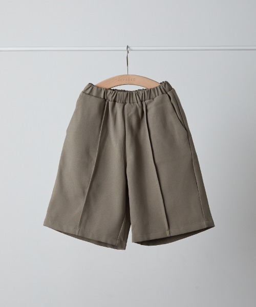 riziere（リジェール）の「センターシームハーフパンツ（ウエスト紐調整）（スーツパンツ・キッズ・カーキ系/グレー/ブラウン/ブラック・90/100/110/120/130/140/150/160）」の8枚目の写真
