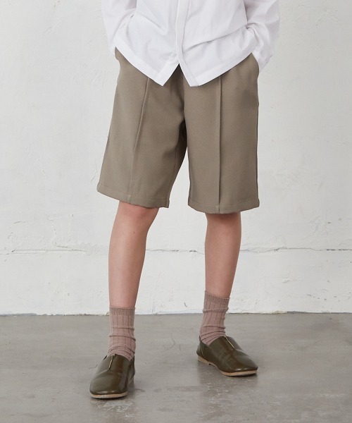 riziere（リジェール）の「センターシームハーフパンツ（ウエスト紐調整）（スーツパンツ・キッズ・カーキ系/グレー/ブラウン/ブラック・90/100/110/120/130/140/150/160）」の15枚目の写真