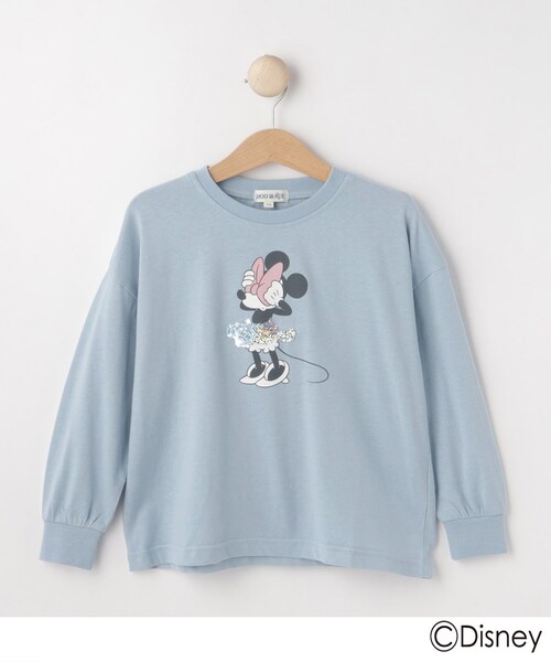 SHOO・LA・RUE(シューラルー)の「◆【Disney】スパンコールロンT(Tシャツ/カットソー・キッズ・ピンク/サックスブルー/ブラック・12/11/14/13)」の1枚目の写真