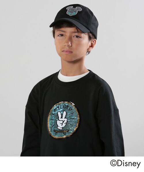 SHOO・LA・RUE(シューラルー)の「◆【Disney】スパンコールロンT(Tシャツ/カットソー・キッズ・ピンク/サックスブルー/ブラック・12/11/14/13)」の4枚目の写真