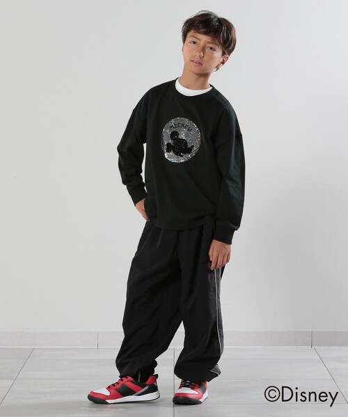 SHOO・LA・RUE(シューラルー)の「◆【Disney】スパンコールロンT(Tシャツ/カットソー・キッズ・ピンク/サックスブルー/ブラック・12/11/14/13)」の6枚目の写真