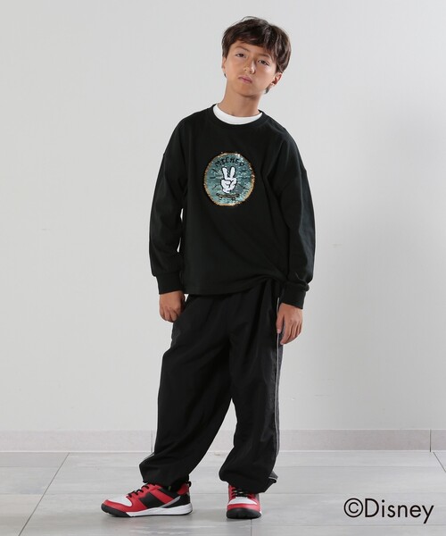 SHOO・LA・RUE(シューラルー)の「◆【Disney】スパンコールロンT(Tシャツ/カットソー・キッズ・ピンク/サックスブルー/ブラック・12/11/14/13)」の7枚目の写真