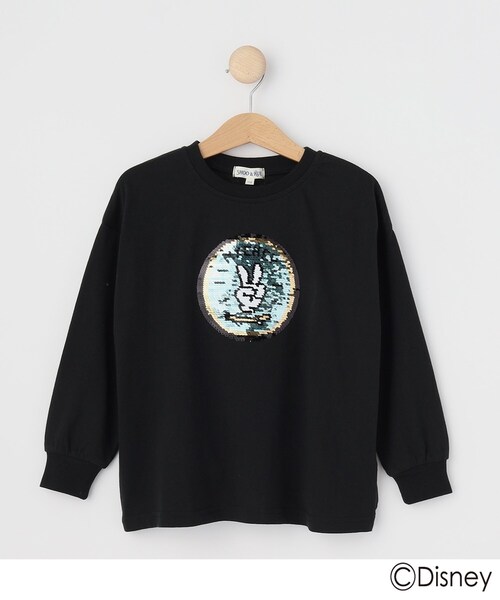 SHOO・LA・RUE(シューラルー)の「◆【Disney】スパンコールロンT(Tシャツ/カットソー・キッズ・ピンク/サックスブルー/ブラック・12/11/14/13)」の18枚目の写真