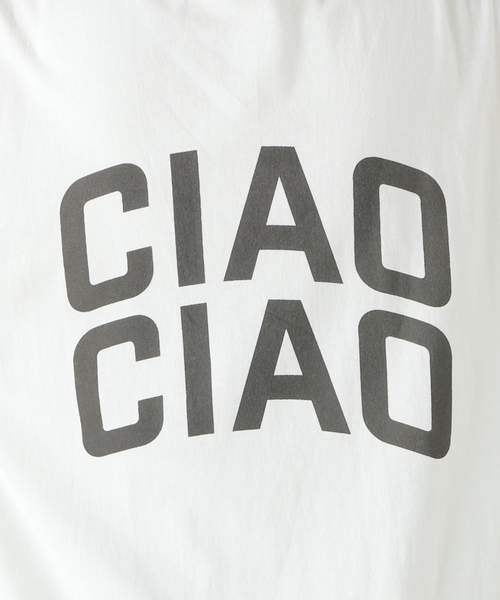 アラミンタ ジェームス ARMINTA JAMES CIAO CIAO Tシャツ バックプリントTシャツ ホワイト サイズ：S ARMINTA JAMES(アラミンタ ジェームス) CIAO CIAO Tシャツバック