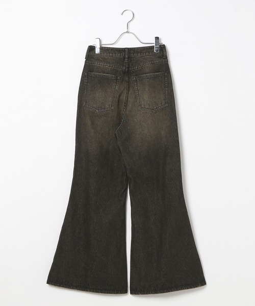 archive 00s 平成ギャル フレアパンツ ペイント ダメージ BI38 セール】ヴィンテージダメージフレアデニム（デニムパンツ