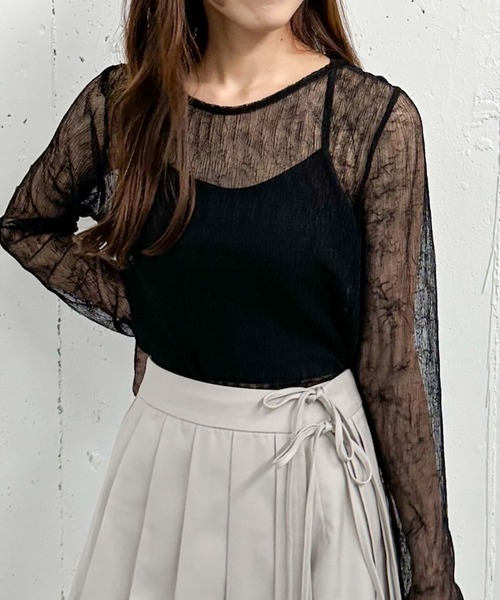 archives(アルシーヴ)の「リンクルチュールTOPS(Tシャツ/カットソー・レディース・グレー/アイボリー/ブラック/ブラウン・MEDIUM)」の8枚目の写真