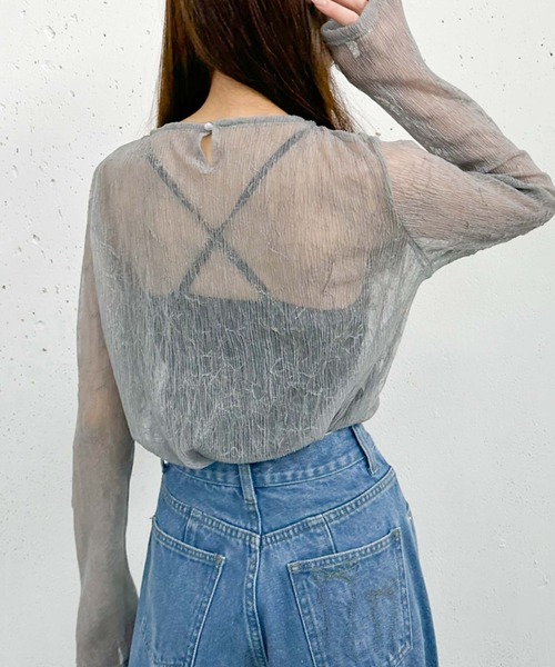 archives(アルシーヴ)の「リンクルチュールTOPS(Tシャツ/カットソー・レディース・グレー/アイボリー/ブラック/ブラウン・MEDIUM)」の15枚目の写真