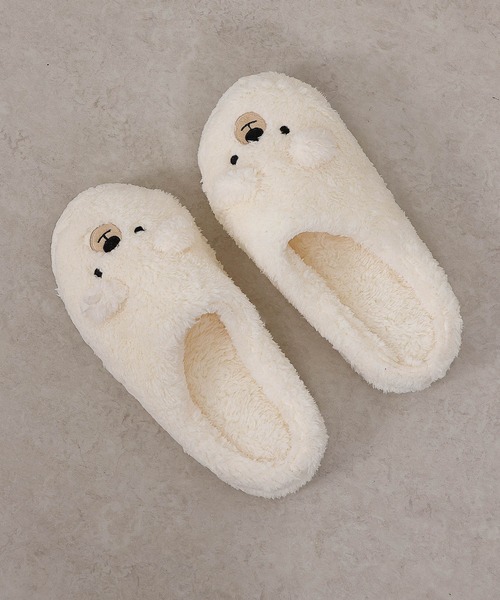 セール】ふわふわモフモフ ねこ くま ルームシューズ（ルームシューズ