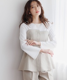 mysty woman | ビスチェレイヤードライクプルオーバー　149650(Tシャツ/カットソー)