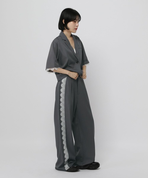 3.3 Field Trip （3.3フィールドトリップ）の「3.3 Field Trip／レースタックスラックス（スラックス・レディース・ブラック/グレー・SMALL/MEDIUM）」の6枚目の写真