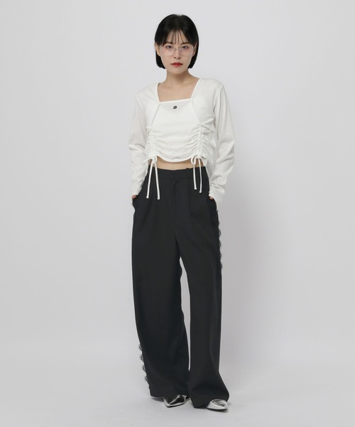 3.3 Field Trip （3.3フィールドトリップ）の「3.3 Field Trip／レースタックスラックス（スラックス・レディース・ブラック/グレー・SMALL/MEDIUM）」の12枚目の写真