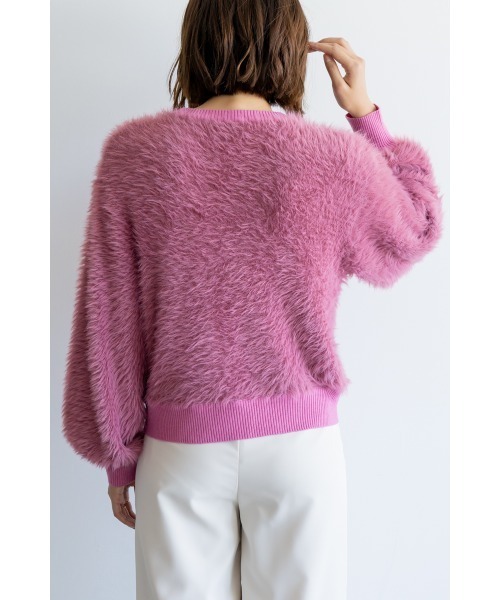 M.deux（エムドゥ）の「●フェザーヤーンニット●（ニット/セーター・レディース・グレイッシュベージュ/ピンク・MEDIUM）」の10枚目の写真