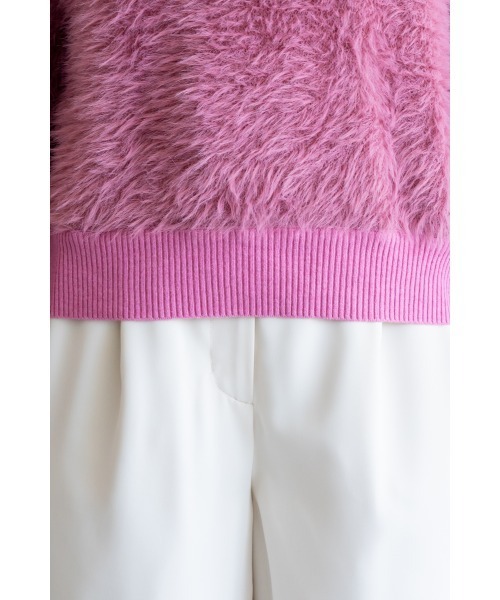 M.deux（エムドゥ）の「●フェザーヤーンニット●（ニット/セーター・レディース・グレイッシュベージュ/ピンク・MEDIUM）」の13枚目の写真