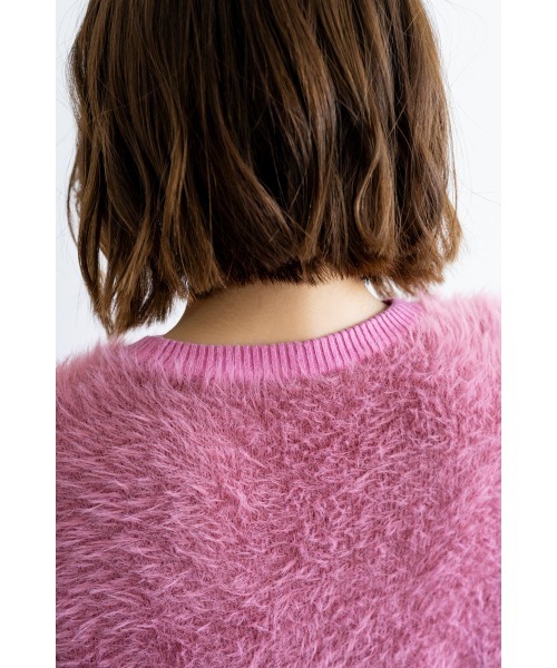 M.deux（エムドゥ）の「●フェザーヤーンニット●（ニット/セーター・レディース・グレイッシュベージュ/ピンク・MEDIUM）」の14枚目の写真