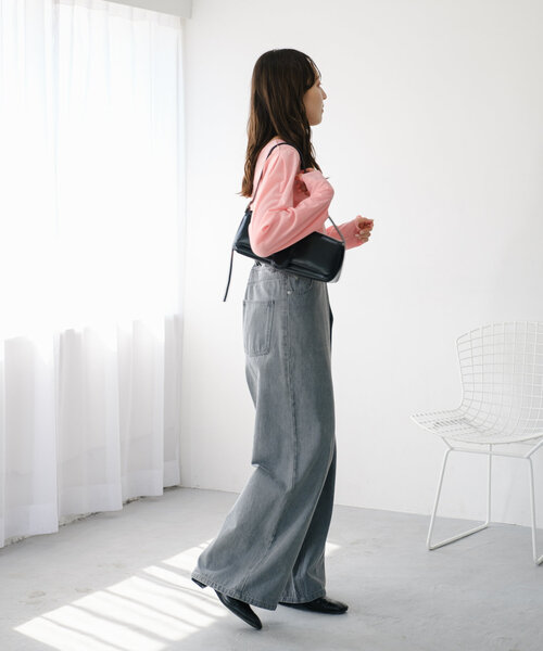 Kastane（カスタネ）の「チュールベロア2WAYカーディガン（カーディガン/ボレロ・レディース・アイボリー/ブラック/サックスブルー/ブラウン/ピンク/イエロー・FREE）」の14枚目の写真