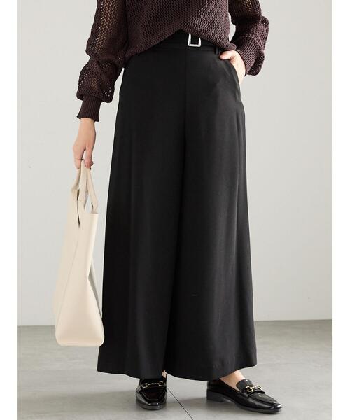 Te chichi(テチチ)の「ベルトワイドフレアパンツ(その他パンツ・レディース・ブラック/ダークブラウン・M/S)」の20枚目の写真