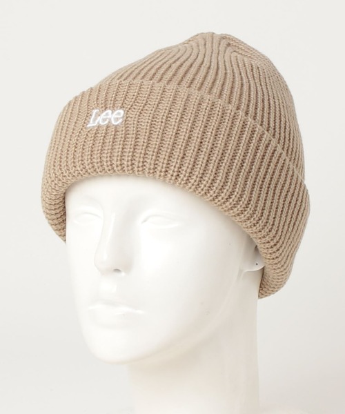 Lee（リー）の「Lee（リー）ワンポイントロゴ刺繍ニットワッチ/ニットキャップ/ニット帽 メンズ レディース ユニセックス（ニットキャップ/ビーニー・レディース・グリーン/ピンク/ブラック×ホワイト/グレー/ライトベージュ/ブラック/ブラウン/ネイビー/ホワイト/ダークブラウン/レッド系その他/アイボリー・FREE）」の8枚目の写真