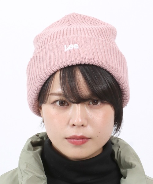 Lee（リー）の「Lee（リー）ワンポイントロゴ刺繍ニットワッチ/ニットキャップ/ニット帽 メンズ レディース ユニセックス（ニットキャップ/ビーニー・レディース・グリーン/ピンク/ブラック×ホワイト/グレー/ライトベージュ/ブラック/ブラウン/ネイビー/ホワイト/ダークブラウン/レッド系その他/アイボリー・FREE）」の18枚目の写真