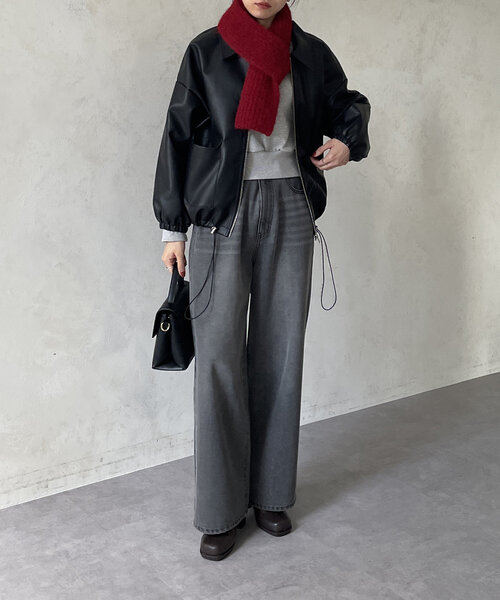 Thevon(ゼボン)の「裾ジップラメ刺繍2WAY裏毛プルオーバー(Tシャツ/カットソー・レディース・グレー/ライトグレー/ブラウン・FREE)」の11枚目の写真