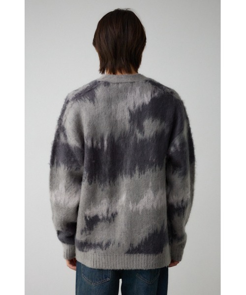 AZUL by moussy(アズールバイマウジー)の「総柄モヘアライクカーディガン(カーディガン/ボレロ・メンズ・ブラック系その他/グレー系その他/ブラウン系その他/レッド系その他/ブルー系その他3・FREE)」の11枚目の写真