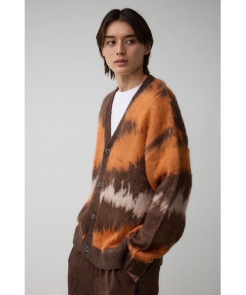 AZUL by moussy(アズールバイマウジー)の「総柄モヘアライクカーディガン(カーディガン/ボレロ・メンズ・ブラック系その他/グレー系その他/ブラウン系その他/レッド系その他/ブルー系その他3・FREE)」の18枚目の写真