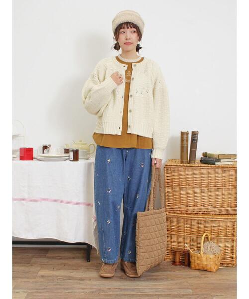 Samansa Mos2（サマンサ モスモス）の「キルティングトートバッグ（ハンドバッグ・レディース・ブラック/ベージュ・F）」の6枚目の写真