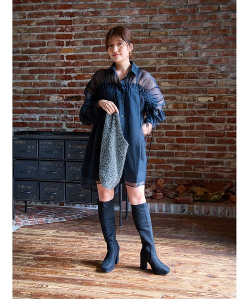 Mafmof(マフモフ)9cmヒールストーム入りチャンキーヒール