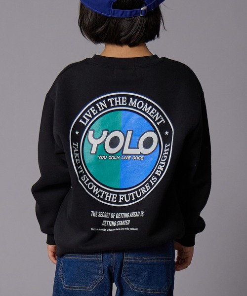 PAIRMANON STREET（ペアマノンストリート）の「【PAIRMANON STREET】裏起毛 マルチ グラフィック プリント トレーナー（スウェット・キッズ・ベージュ系その他/グレー系その他2/グレー系その他4/ブラック系その他3/ブラック系その他2/ブルー系その他2/ブルー系その他3/テラコッタ/ブラック系その他4/グレー系その他3/イエロー/ブルー系その他/グレー系その他/イエロー系その他/ブラック系その他・150/90/140/100/110/120/130/160）」の4枚目の写真