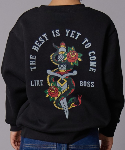 PAIRMANON STREET（ペアマノンストリート）の「【PAIRMANON STREET】裏起毛 マルチ グラフィック プリント トレーナー（スウェット・キッズ・ベージュ系その他/グレー系その他2/グレー系その他4/ブラック系その他3/ブラック系その他2/ブルー系その他2/ブルー系その他3/テラコッタ/ブラック系その他4/グレー系その他3/イエロー/ブルー系その他/グレー系その他/イエロー系その他/ブラック系その他・150/90/140/100/110/120/130/160）」の16枚目の写真