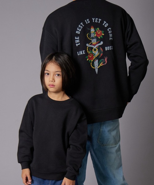 PAIRMANON STREET（ペアマノンストリート）の「【PAIRMANON STREET】裏起毛 マルチ グラフィック プリント トレーナー（スウェット・キッズ・ベージュ系その他/グレー系その他2/グレー系その他4/ブラック系その他3/ブラック系その他2/ブルー系その他2/ブルー系その他3/テラコッタ/ブラック系その他4/グレー系その他3/イエロー/ブルー系その他/グレー系その他/イエロー系その他/ブラック系その他・150/90/140/100/110/120/130/160）」の17枚目の写真