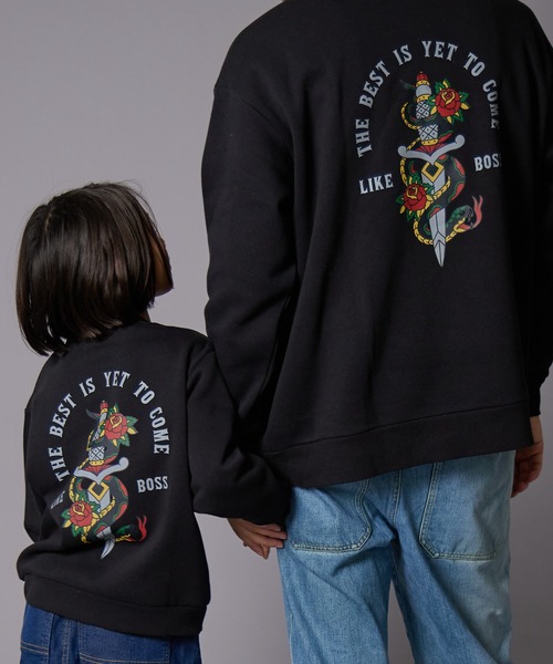 PAIRMANON STREET（ペアマノンストリート）の「【PAIRMANON STREET】裏起毛 マルチ グラフィック プリント トレーナー（スウェット・キッズ・ベージュ系その他/グレー系その他2/グレー系その他4/ブラック系その他3/ブラック系その他2/ブルー系その他2/ブルー系その他3/テラコッタ/ブラック系その他4/グレー系その他3/イエロー/ブルー系その他/グレー系その他/イエロー系その他/ブラック系その他・150/90/140/100/110/120/130/160）」の18枚目の写真